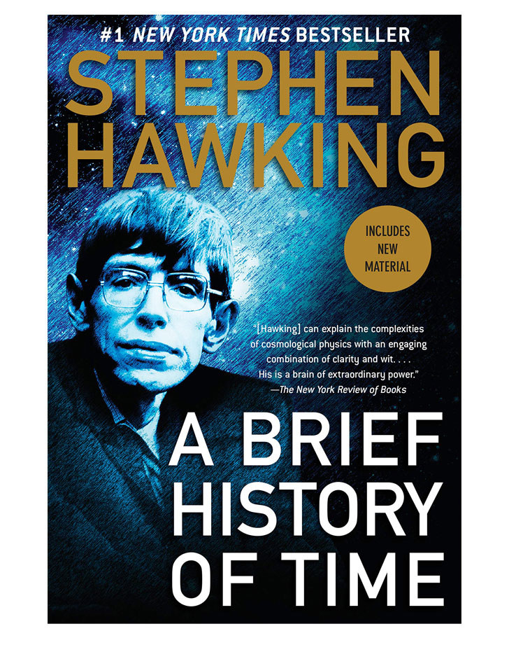 The book cover of &quot;A Brief History Of Time&quot; by Stephen Hawking.