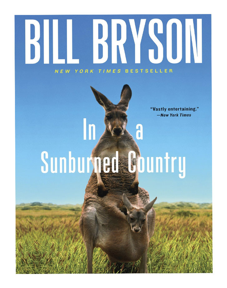 The cover of &quot;In A Sunburned Country&quot; by Bill Bryson.