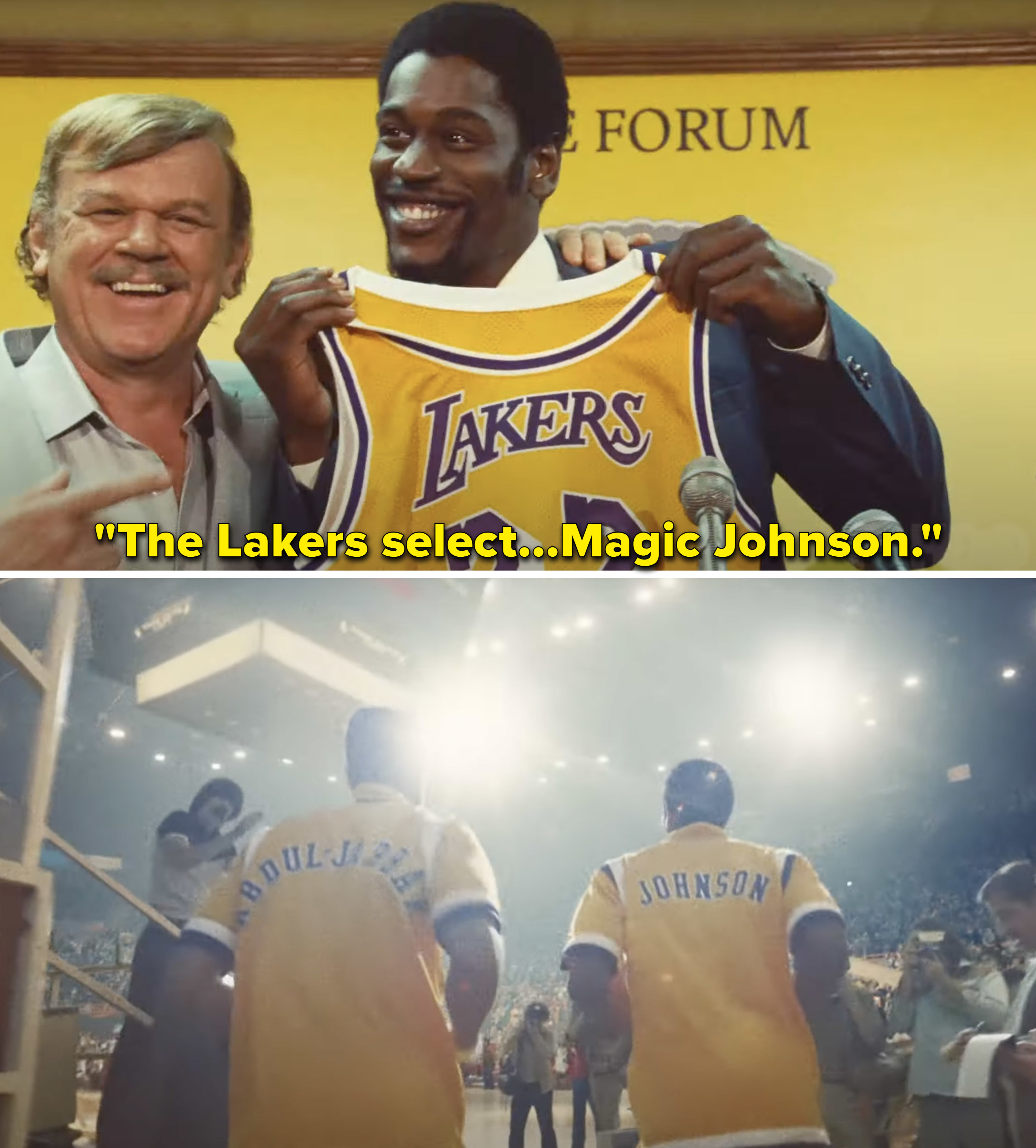 The Lakers choosing Magic Johnson in the NBA draft