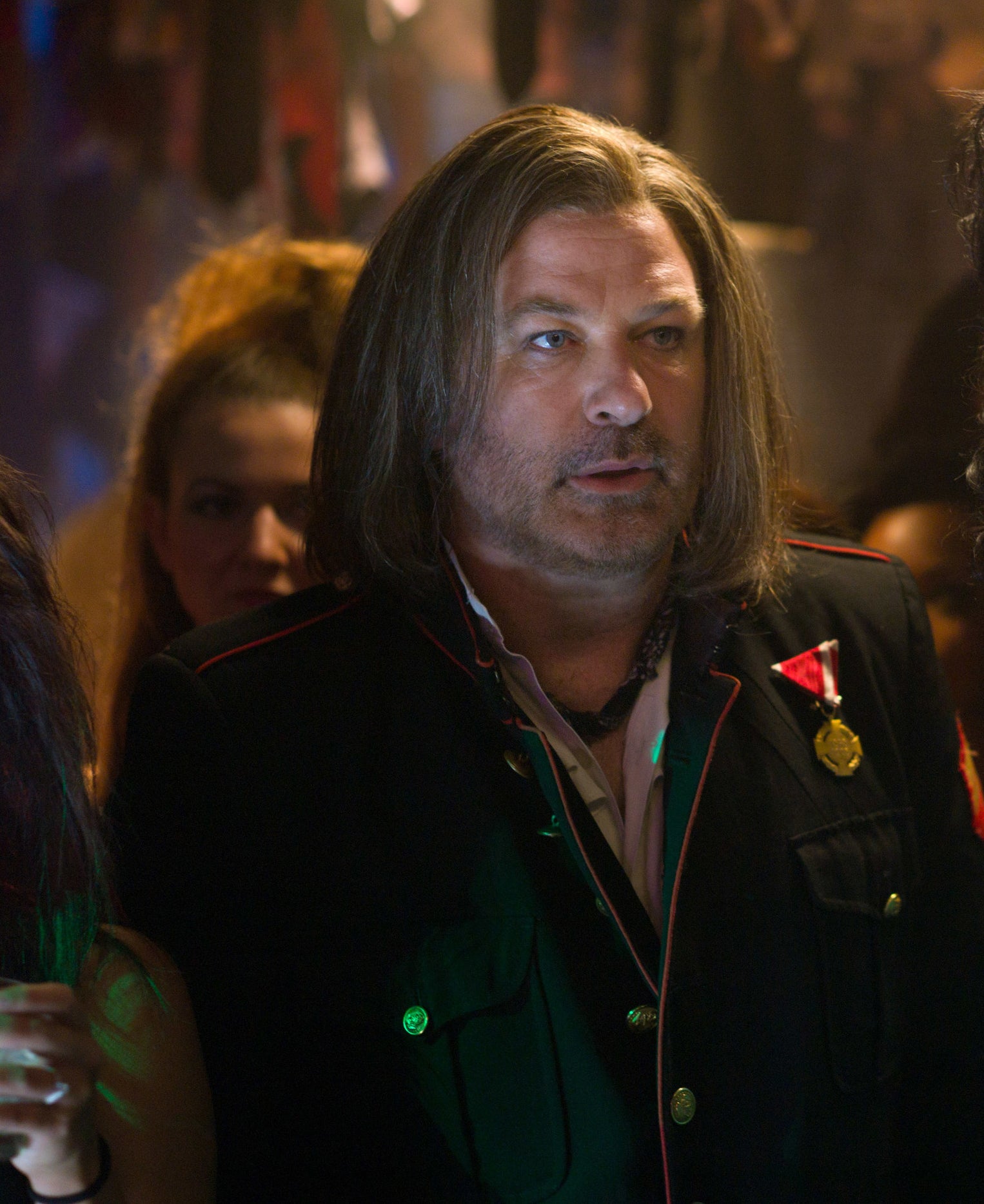 A long-haired Alec Baldwin as Dennis Dupree in &quot;Rock of Ages&quot;