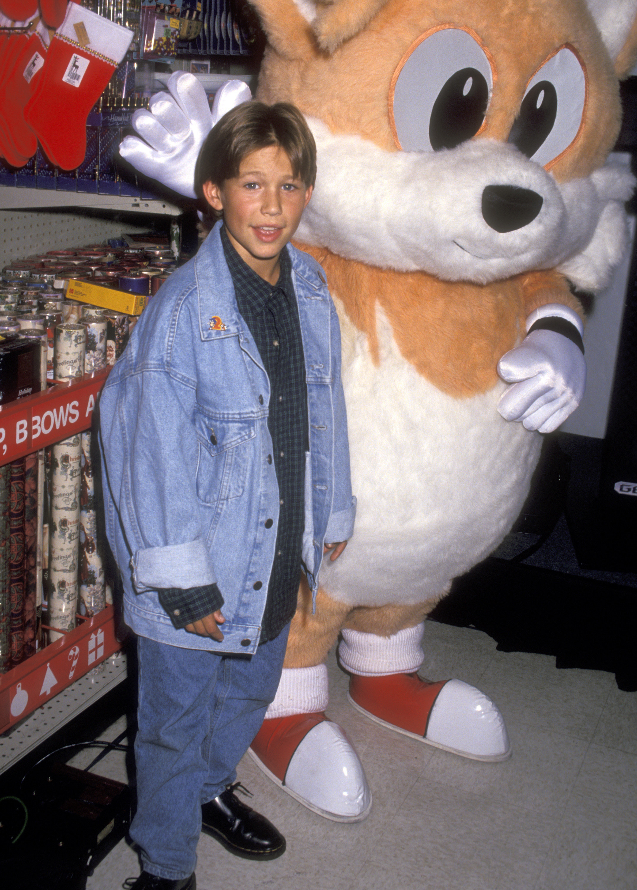 JTT standing next to a person in a Tails costume