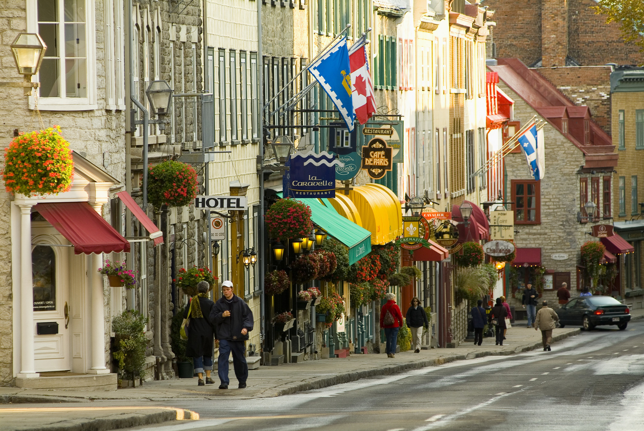 A quaint city street in Canada