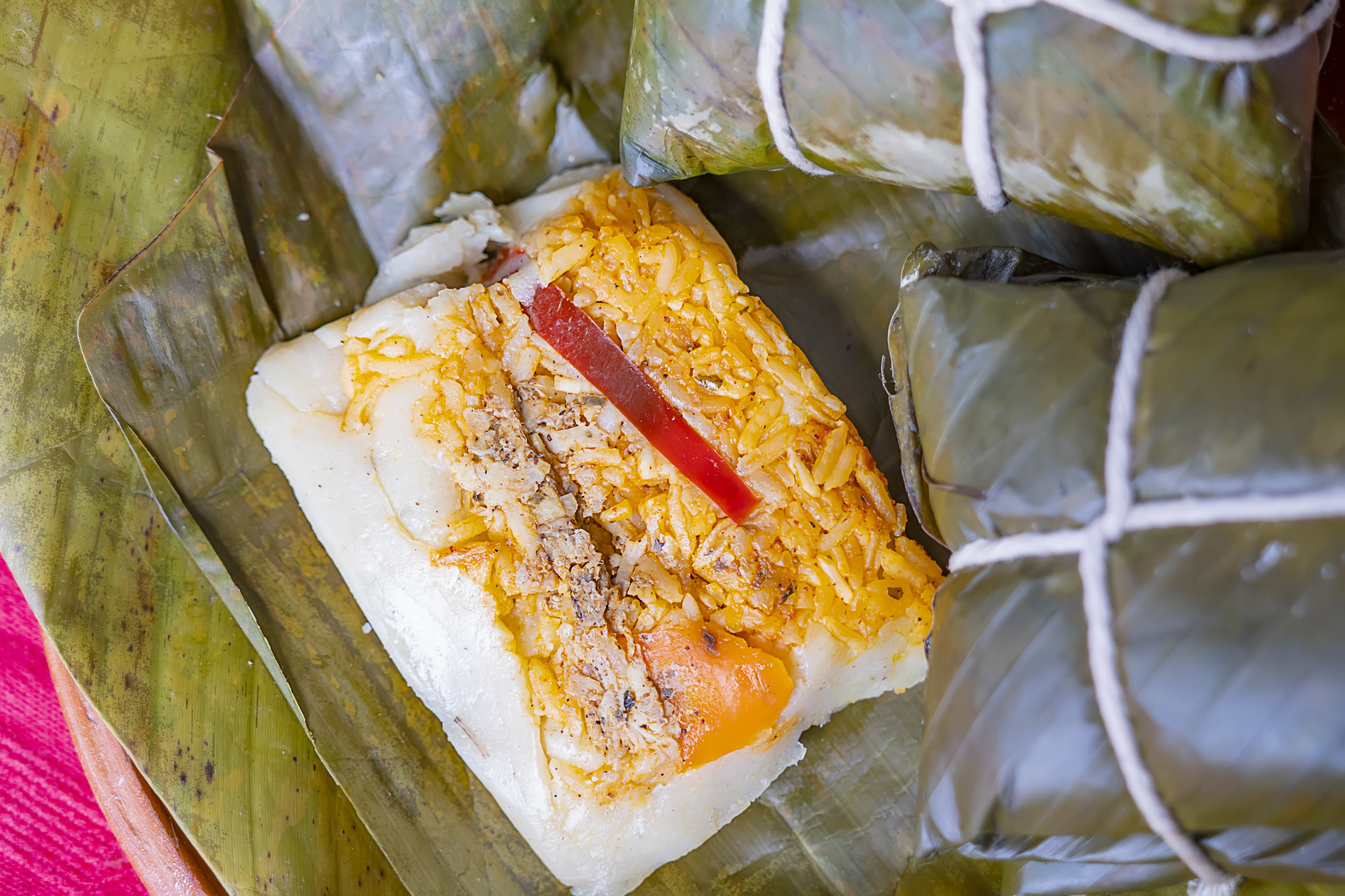 A Mexican tamale ready to eat