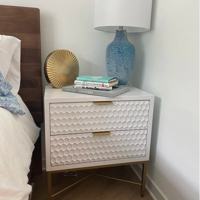 The nightstand in the color Bright White