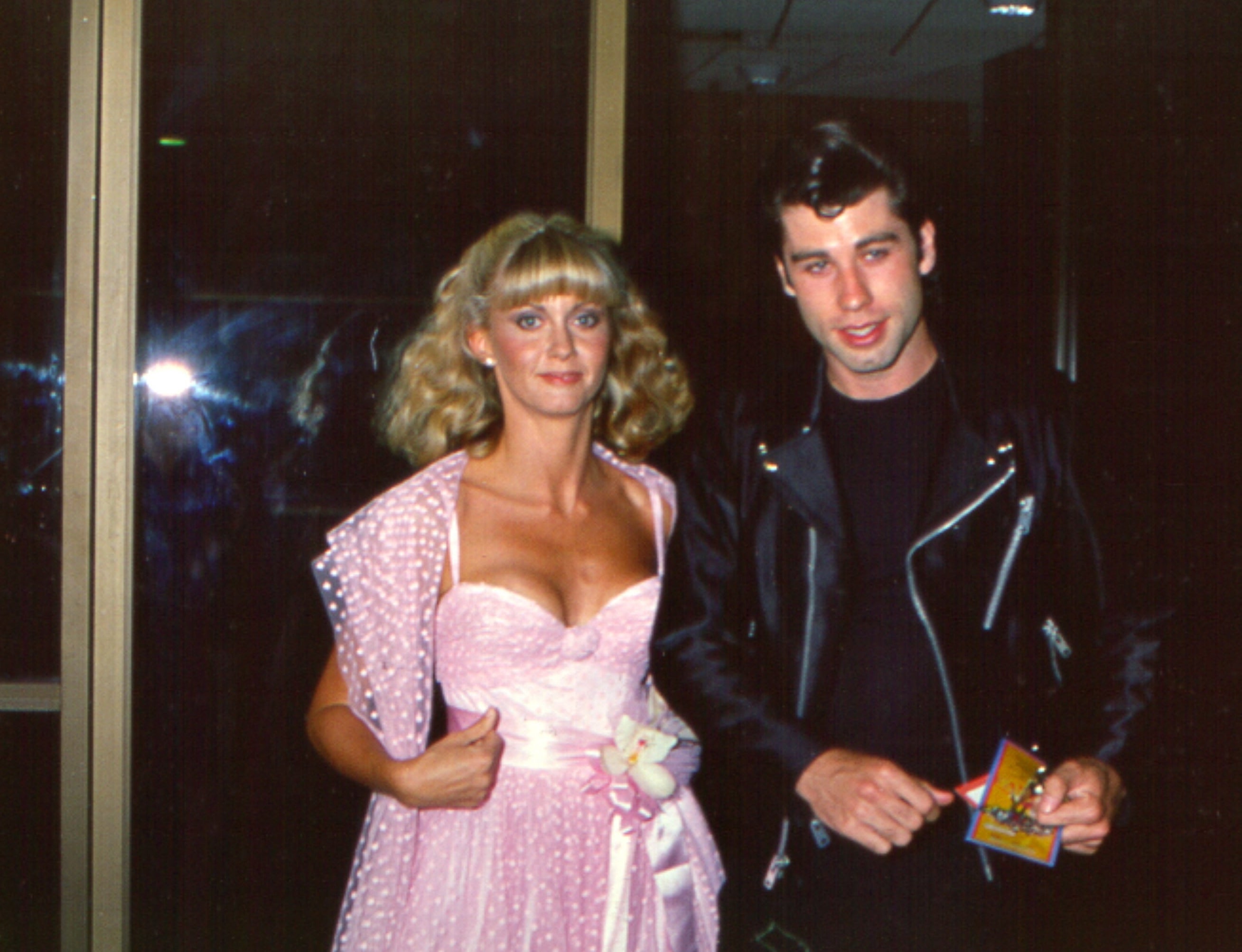 Singer and actor Olivia Newton-John and co-star John Travolta attend the premiere of the film &#x27;Grease&#x27;