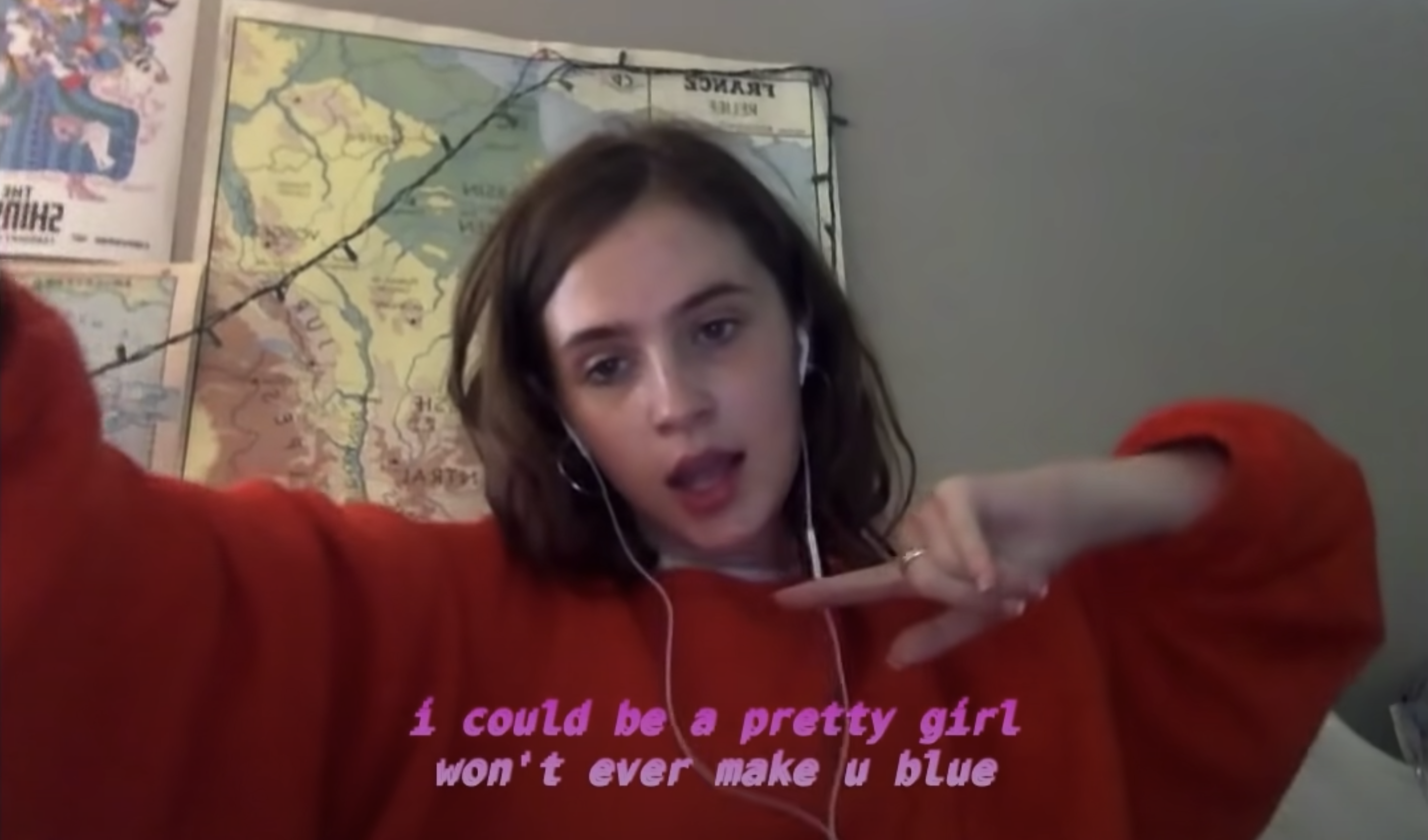 Clairo in her homemade music video for &quot;Pretty Girl&quot;