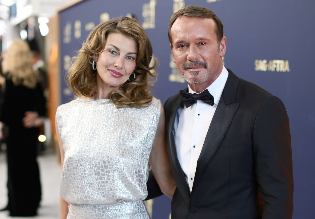 tim and faith at the screen actors guild awards