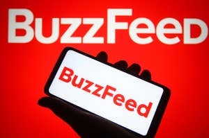 It's a phone that says BuzzFeed.