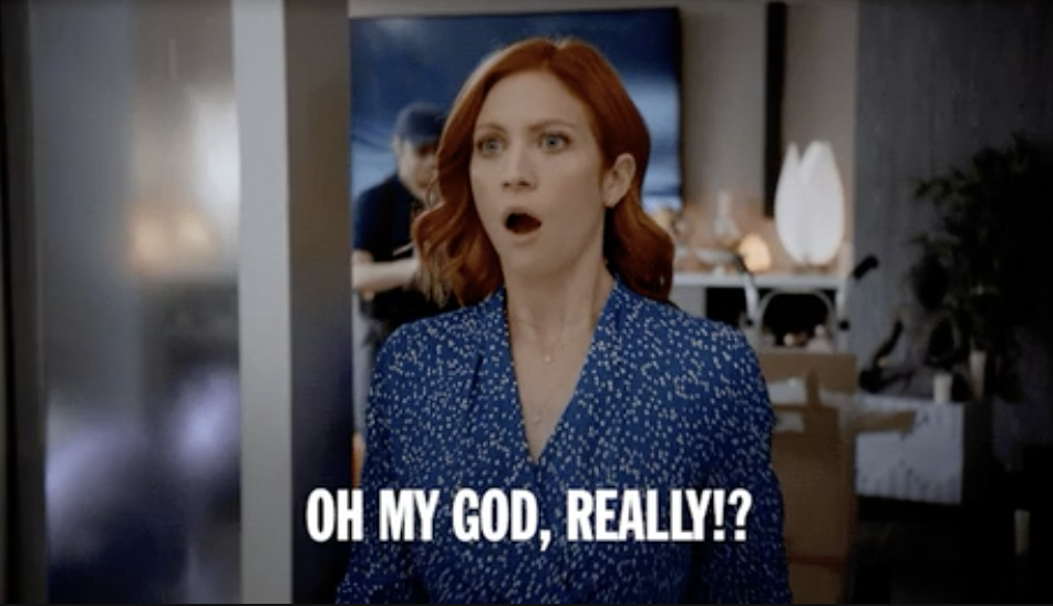 shocked brittany snow saying &quot;oh my god, really?&quot;