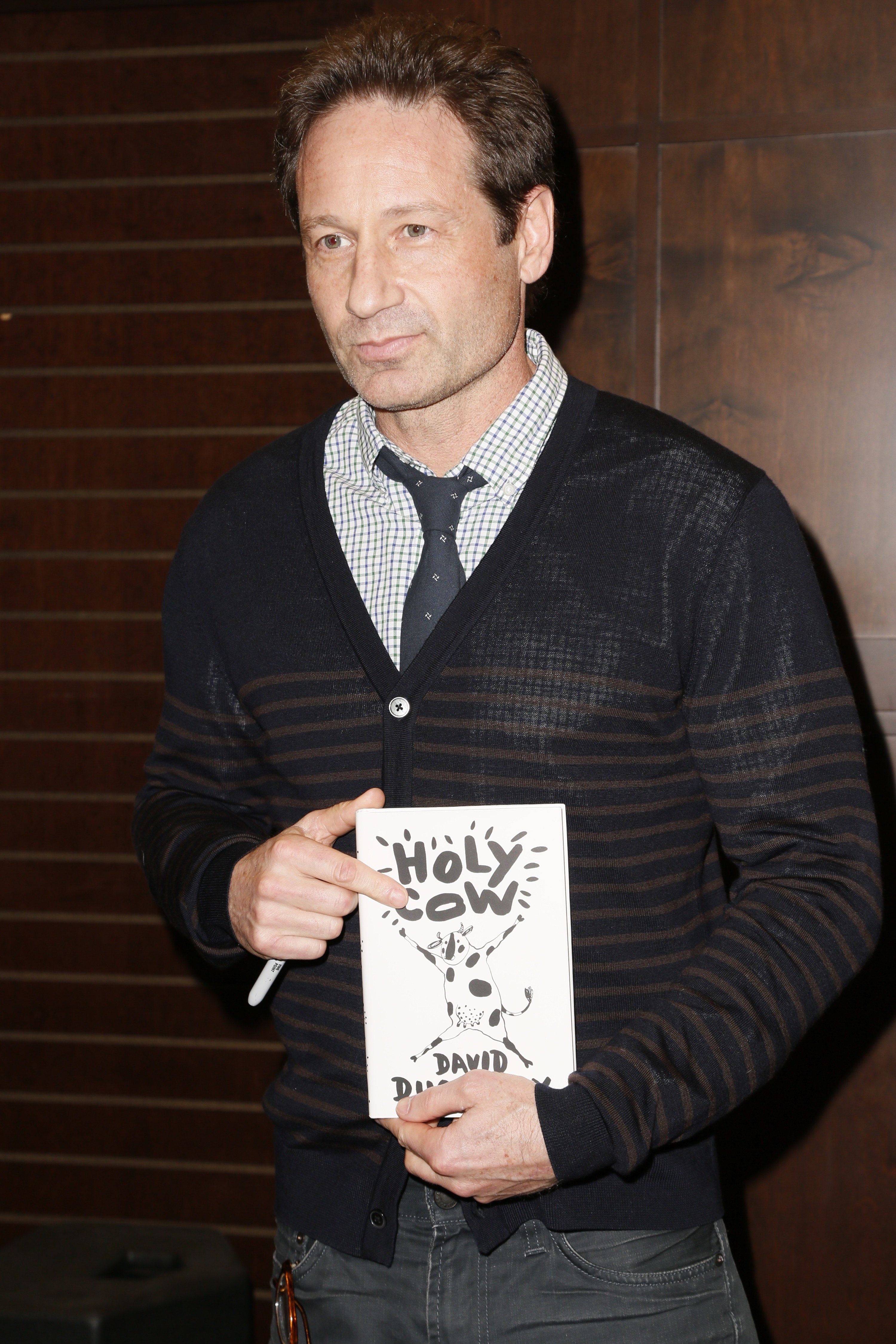 David Duchovny Book attends the discussion for his book &quot;Holy Cow&quot; at Barnes &amp;amp; Noble bookstore at The Grove on February 18, 2015