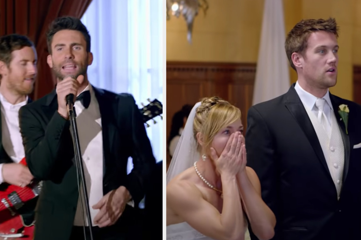 Maroon 5 surprises a bride and groom at their wedding and performs &quot;Sugar&quot;
