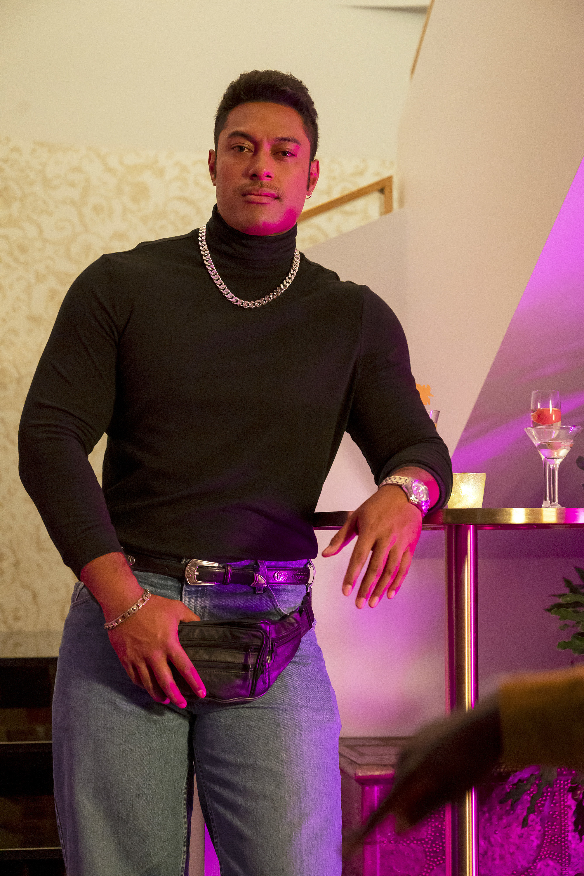 Latukefu poses with his fanny pack