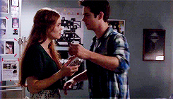 Stiles hugging Lydia gently on &quot;Teen Wolf&quot;