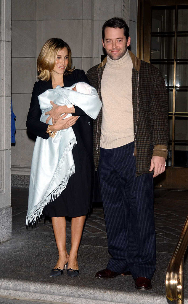 Sarah Jessica Parker and Matthew Broderick with child