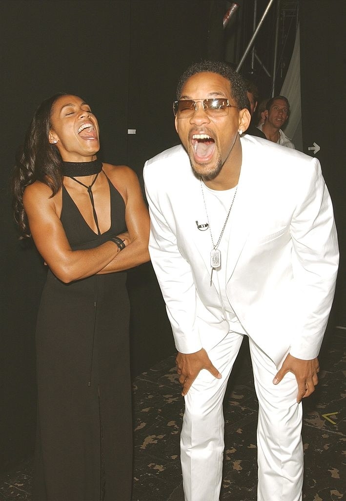 Will Smith and Jada Pinkett Smith laughing up a storm