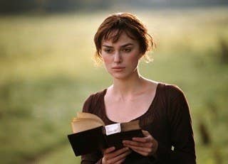 Keira Knightley as Lizzy Bennet in the 2005 Pride and Prejudice.