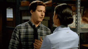 Jake and Amy kissing on &quot;Brooklyn Nine-Nine&quot;