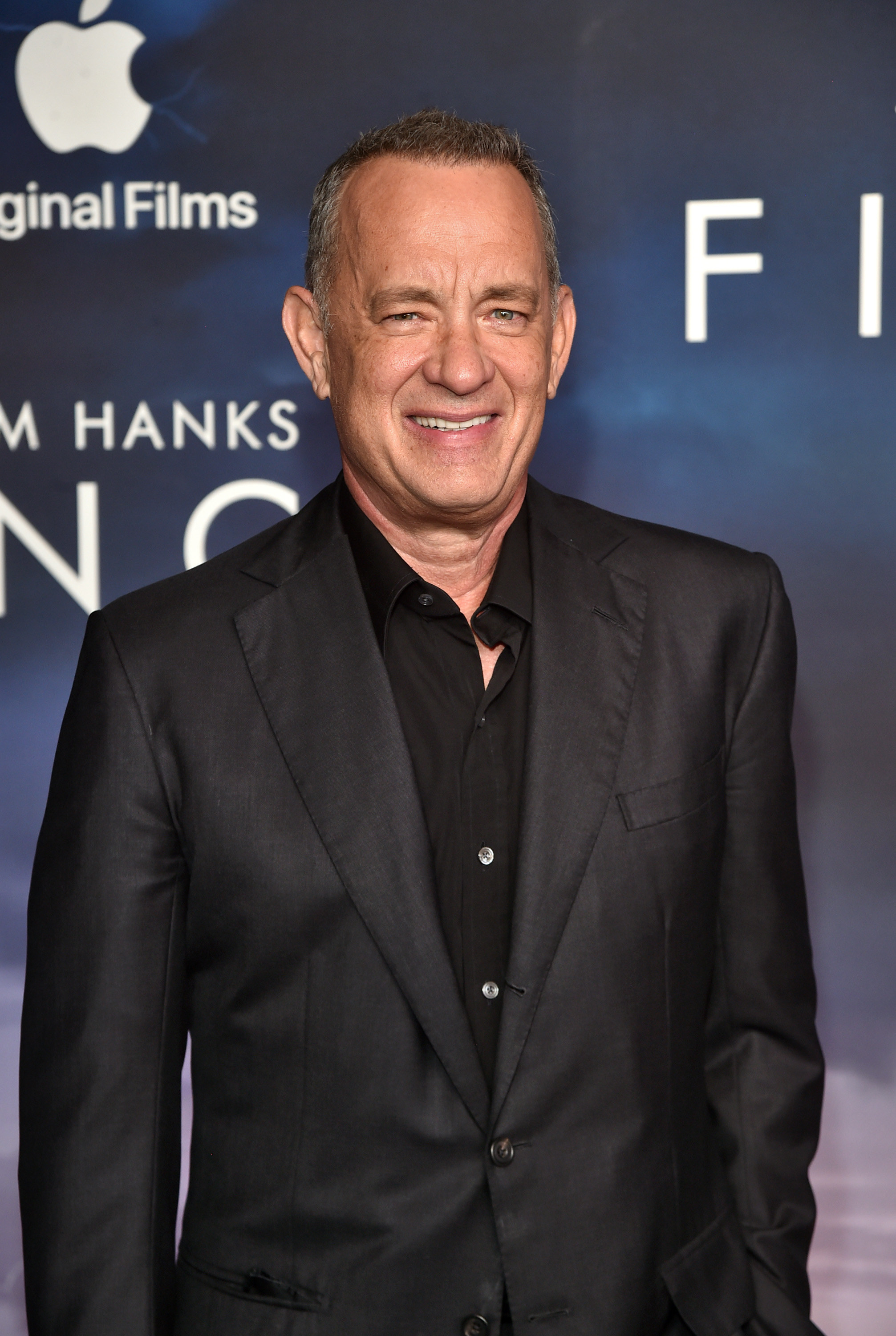 Tom Hanks poses at the &quot;Finch&quot; premiere in 2021