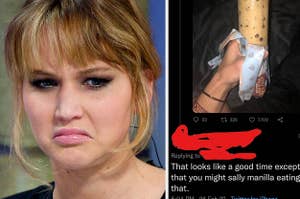 someone eatiing raw dough