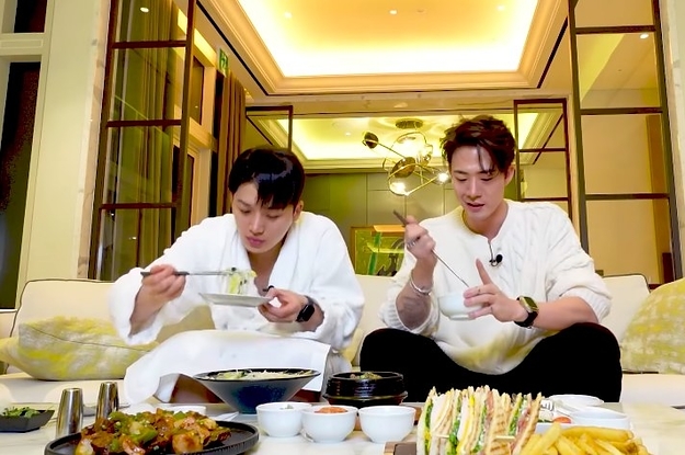 Se-hoon and Hyun-seung eat a feast in Paradise