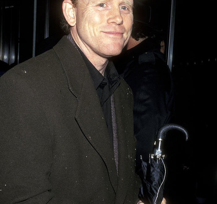 Ron Howard at an event wearing a baseball cap in 1997