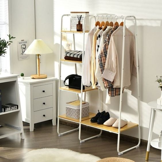 standing clothes rack