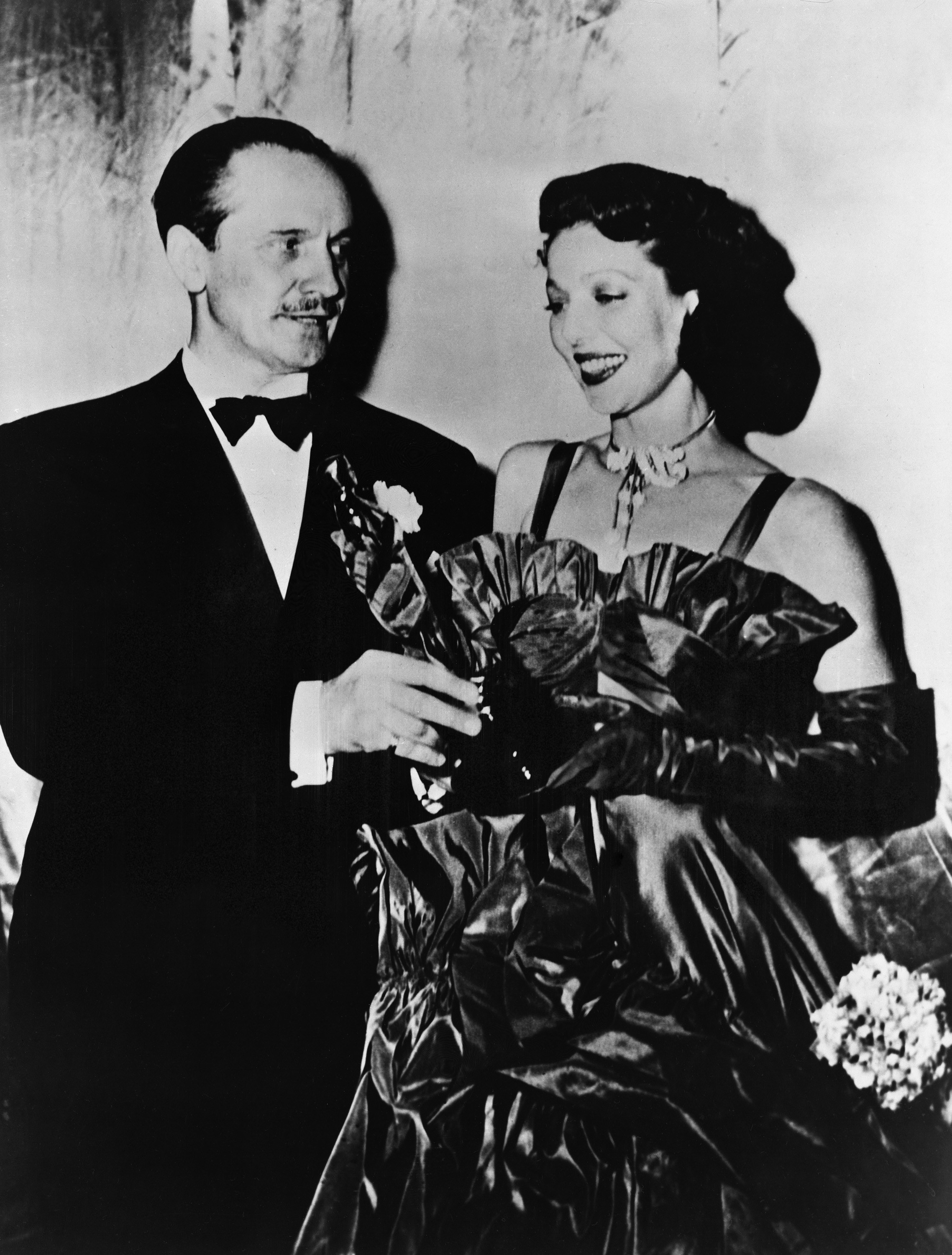 Loretta Young accepting her Best Actress Oscar in 1948