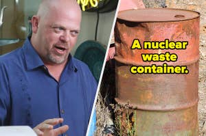 Rick Harrison and a rusty container