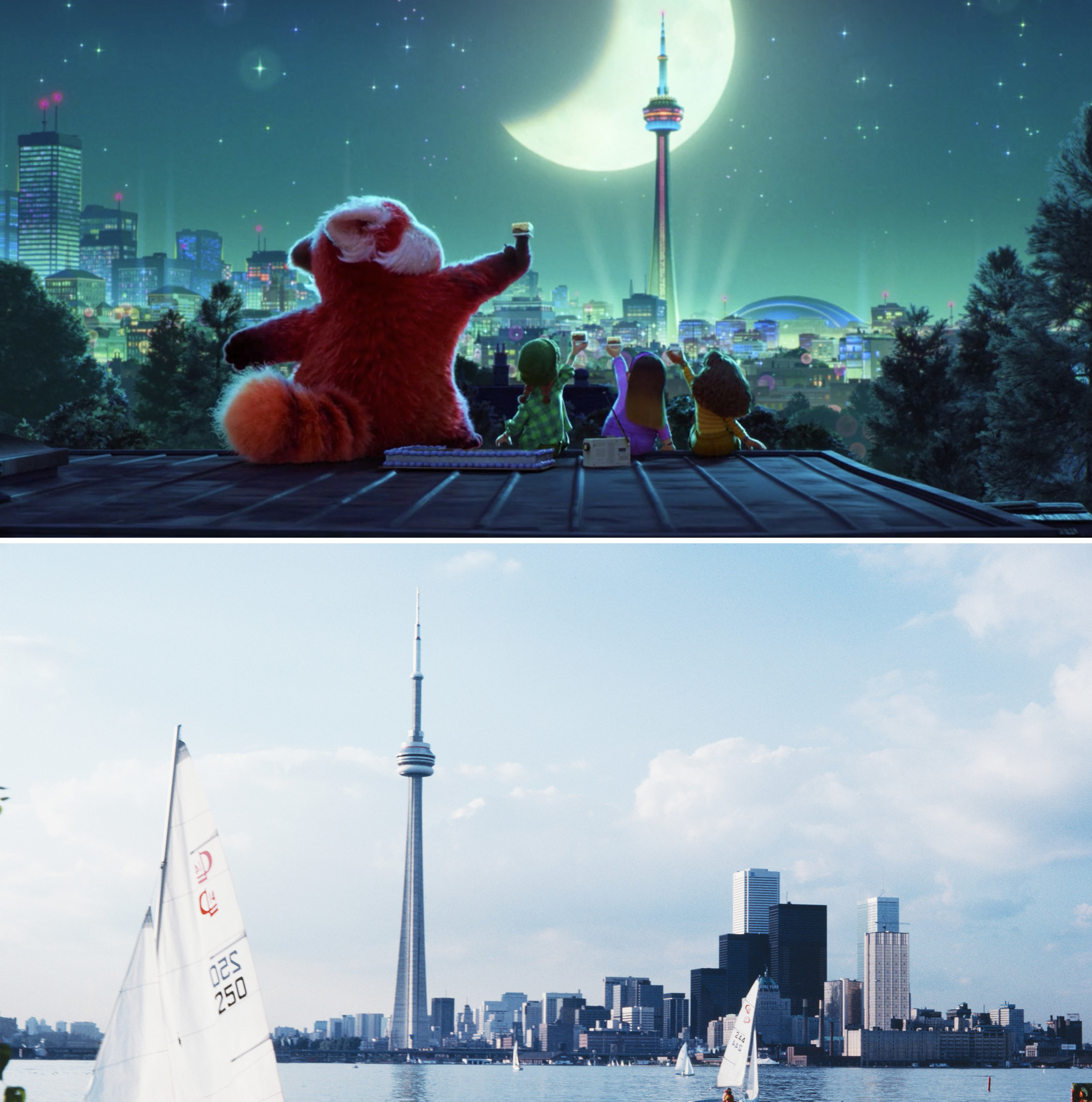 The CN tower in the move vs real life