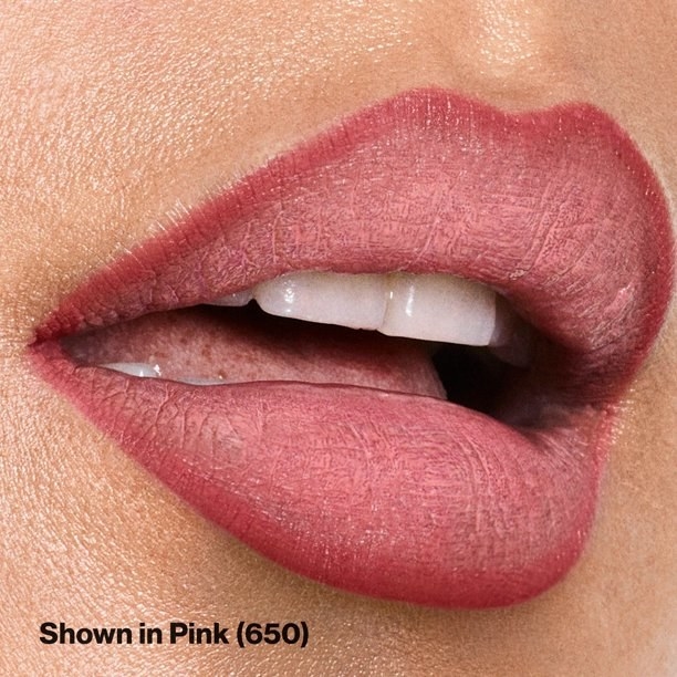 Model wearing a pink lip liner