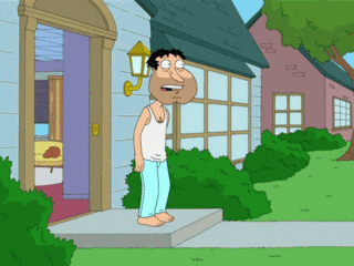 Quagmire pointed with muscular arm