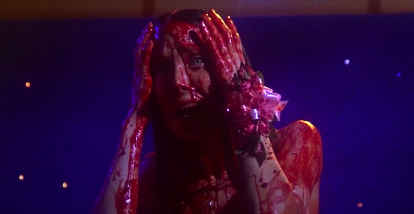 Carrie drenched with pig&#x27;s blood in &quot;Carrie&quot; (1976)