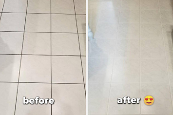 Grimy grout before and after Zep grout cleaner and brightener :  r/CleaningTips