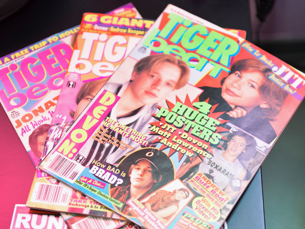 A stack of Tiger Beat magazines