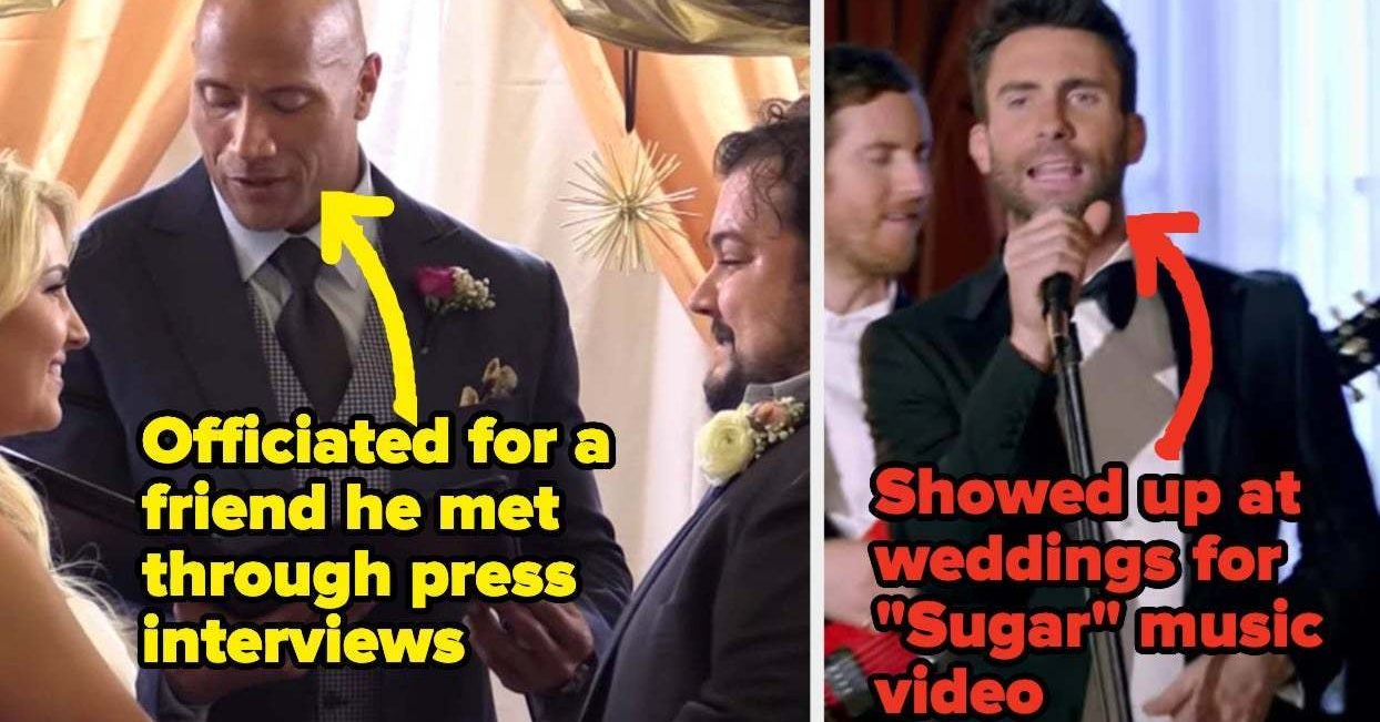 Celebs Who Officiated Weddings/Surprised Fans At Weddings