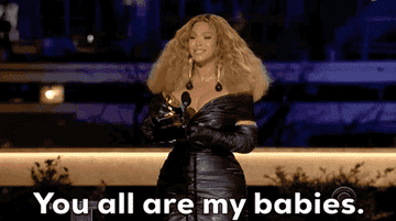 Beyonce saying &quot;you are all my babies&quot;