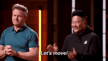 Gordon Ramsay and Roy Choi saying &#x27;let&#x27;s move&#x27;