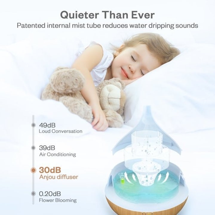 Child next to diffuser