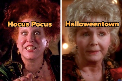 Winifred the witch from Hocus Pocus and Grandma Aggie the witch from Halloweentown