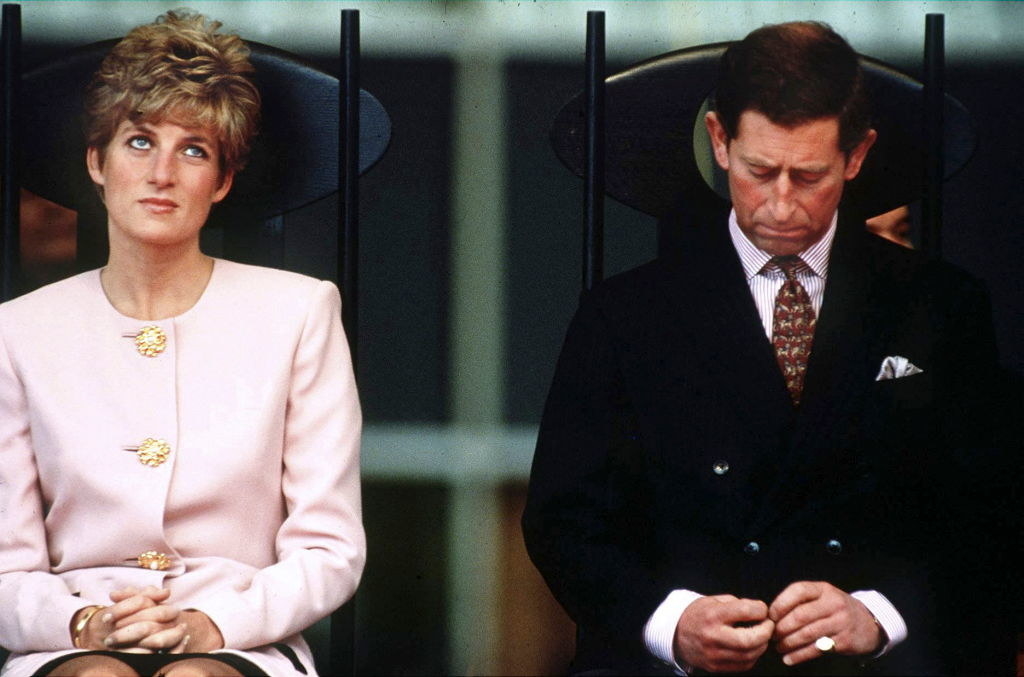 A candid photo of Princess Diana and Prince Charles