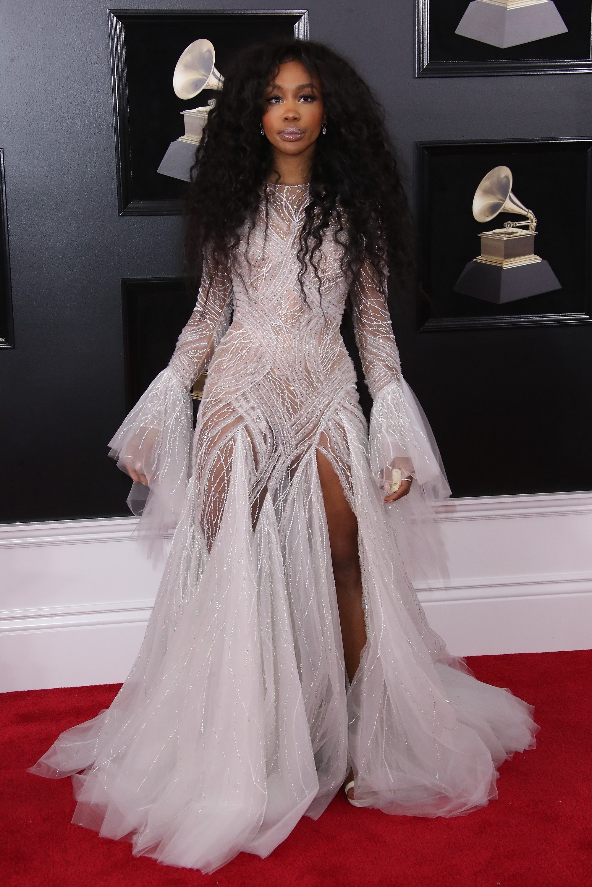 SZA arrives at the 60th Annual GRAMMY Awards at Madison Square Garden on January 28, 2018