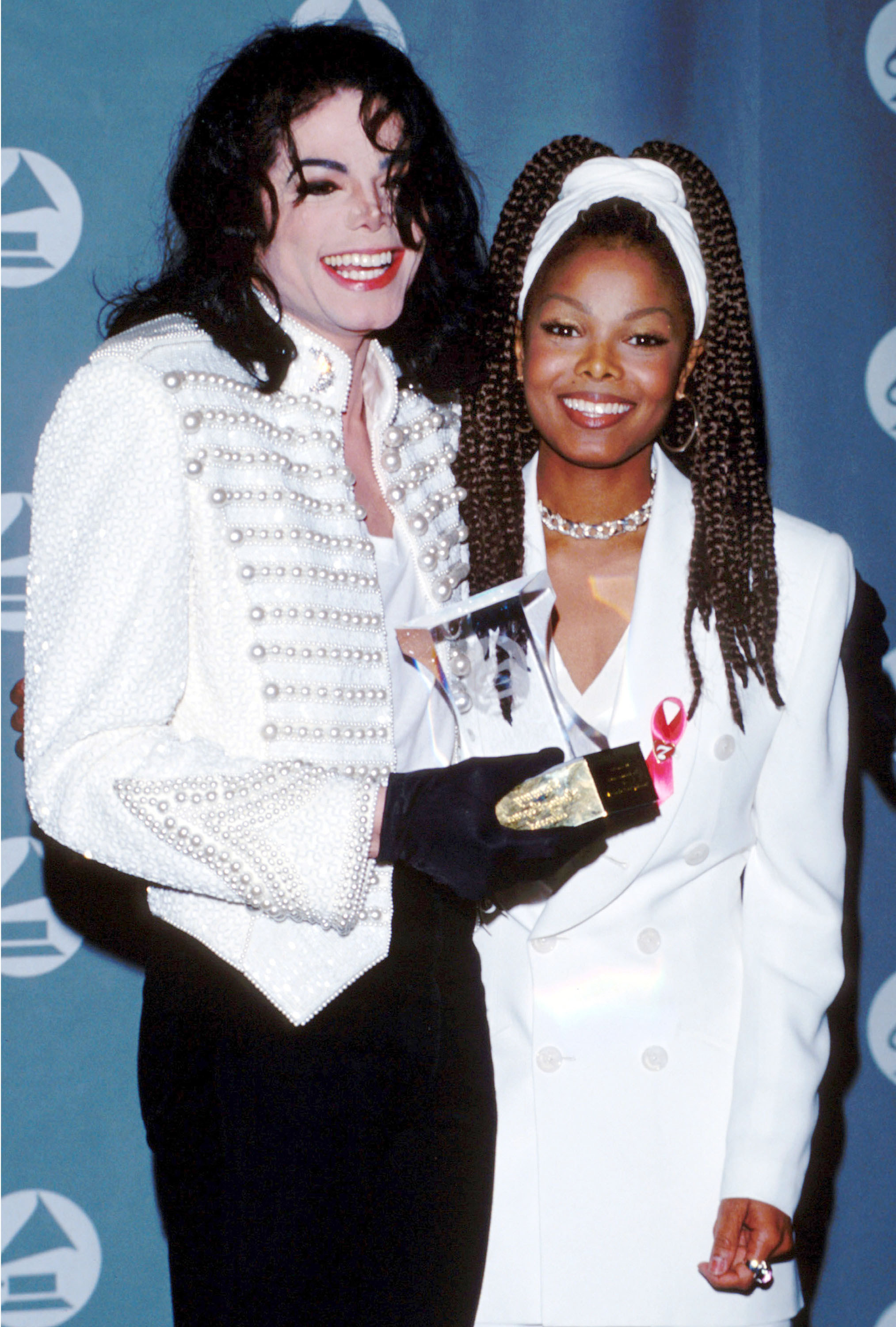 Michael Jackson and Janet Jackson at the Shrine Auditorium in Los Angeles, California in 1993