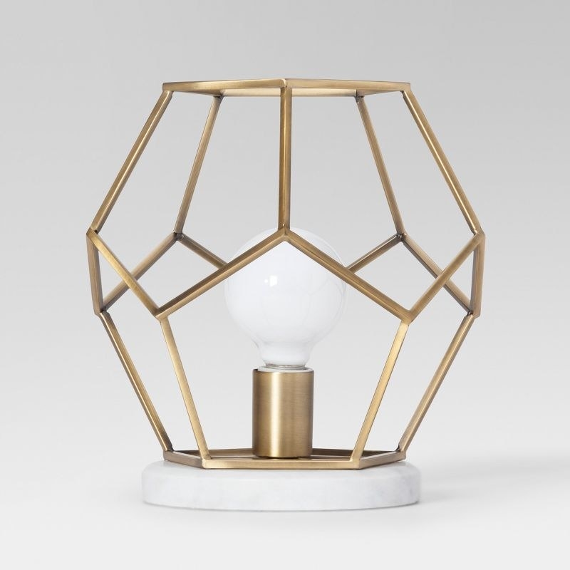 a geometric accent table lamp