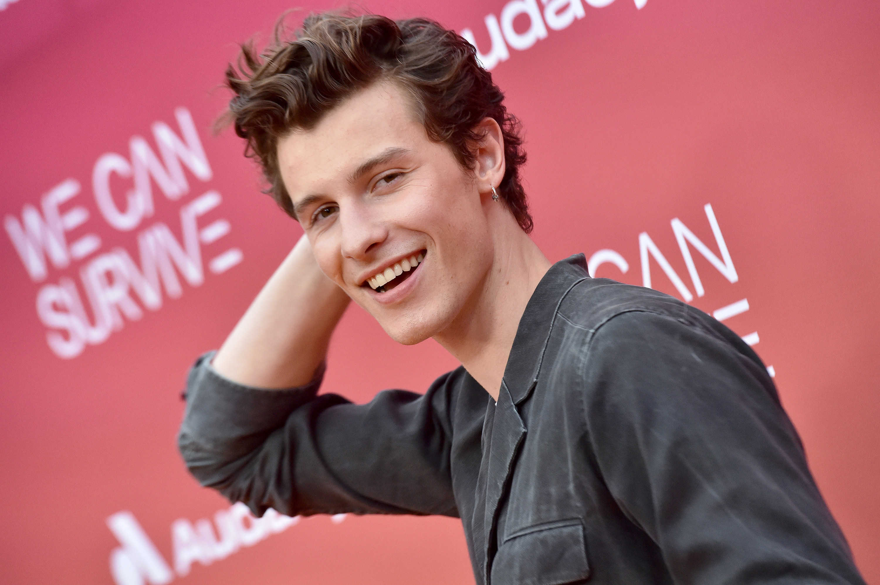 a close up of Shawn Mendes at an event