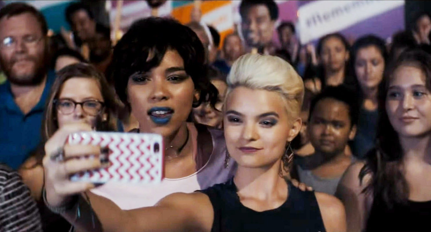 Alexandra Shipp and Brianna Hildebrand in &quot;Tragedy Girls&quot;