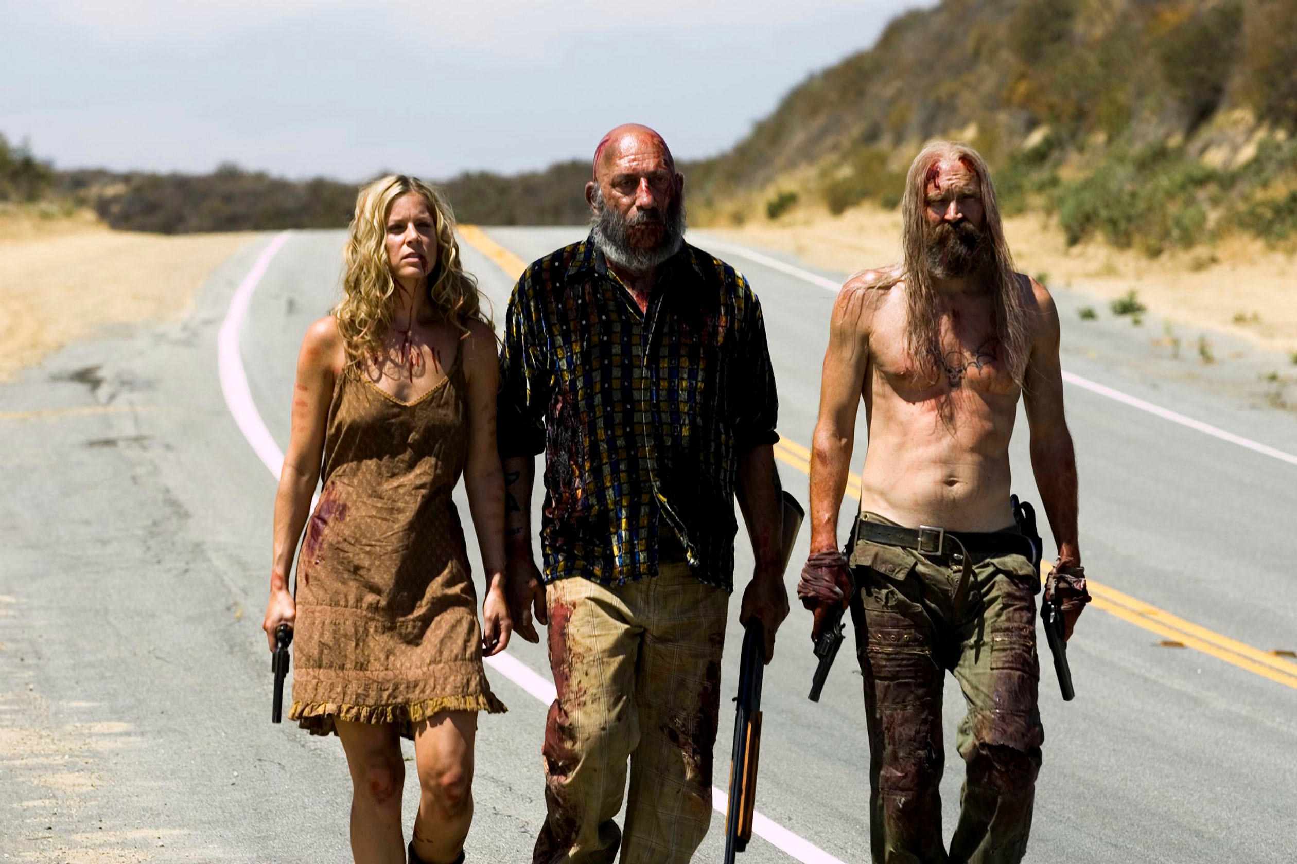 Sheri Moon Zombie, Sid Haig and Bill Moseley in &quot;The Devil&#x27;s Rejects&quot;