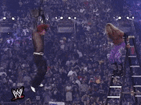 Edge spears Jeff Hardy at Wrestlemania 17