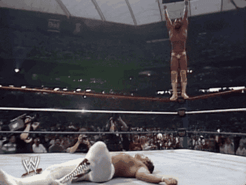 Randy Savage and Ricky Steamboat at Wrestlemania 3