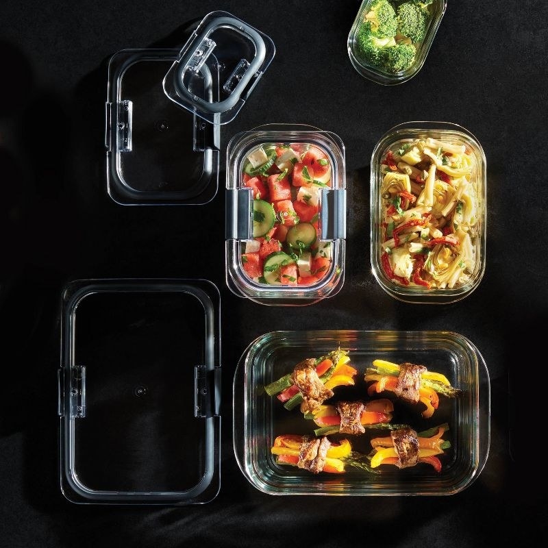 Food in Tupperware containers