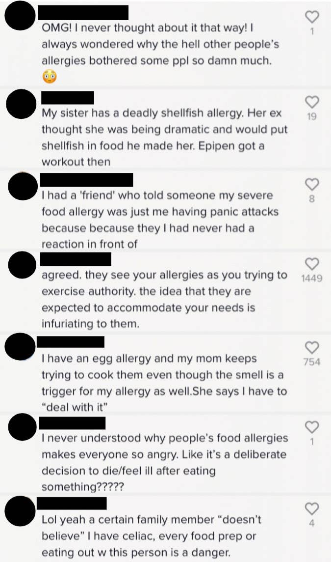 Screengrab of the comment section from TikTok user thempress.von.infinity's video
